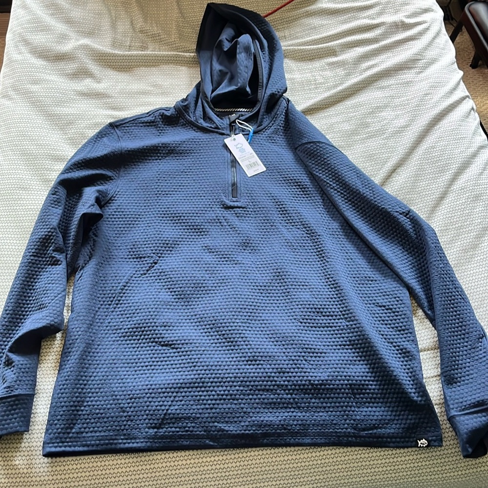 Southern tide navy scuttle quarterzip hoodie